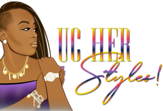 Animated Image and words UC Her Styles multi colored.