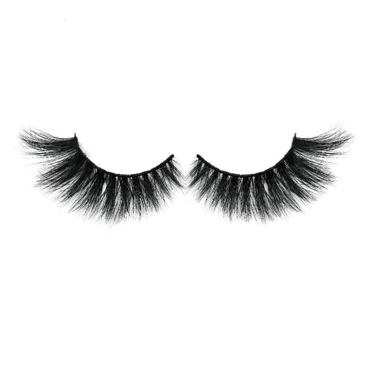 Two 3D Mink Lashes (mk61) on vertical form on a white background.